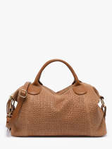 Handtas Beautiful Leder Milano Bruin beautiful BE25111